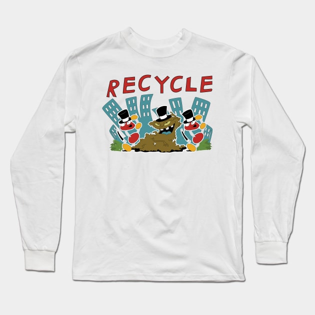 R-E-C-Y-C-L-E Long Sleeve T-Shirt by InsomniackDesigns